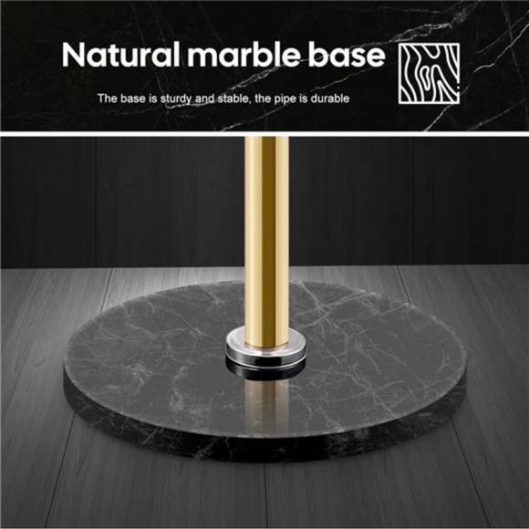 Gold Coat Rack Stand, Stainless Steel Freestanding Coat Tree Hanger with 8 Hooks - Picture 6 of 6